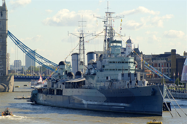 HMS Belfast 7 Picture Board by Chris Day