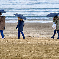 Buy canvas prints of Summer Evening Stroll on Weymouth Beach by Chris Day