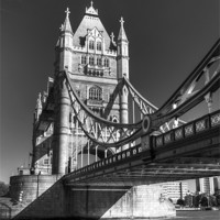 Buy canvas prints of Tower Bridge in Black and White by Chris Day