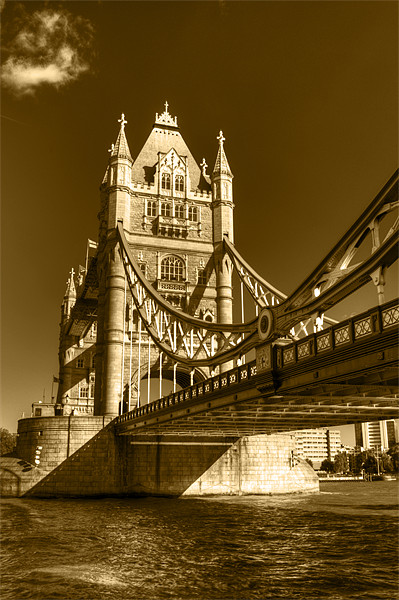 Tower Bridge in Sepia Picture Board by Chris Day