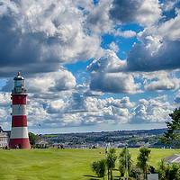 Buy canvas prints of Plymouth Hoe and Smeatons Tower by Chris Day