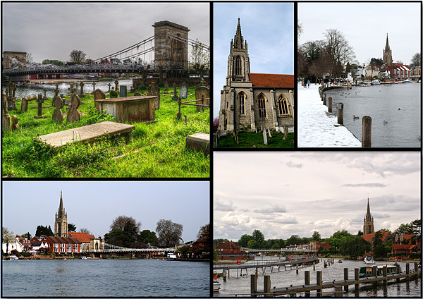 A collage of All Saints Marlow Picture Board by Chris Day