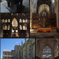 Buy canvas prints of Winchester Cathedral Collage. by Chris Day