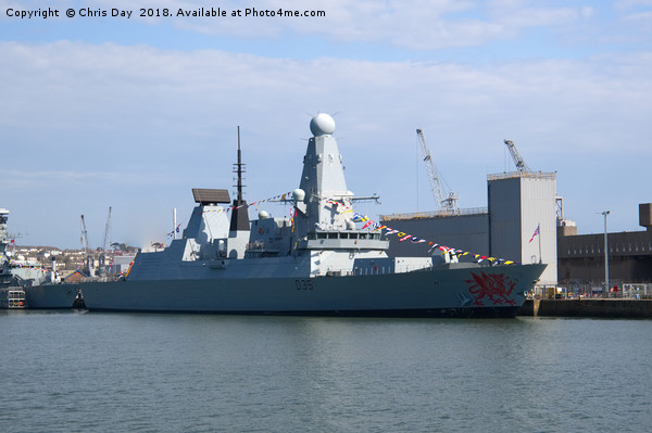 HMS Dragon Picture Board by Chris Day