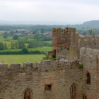 Buy canvas prints of Panoramic View from Ludlow Castle by Chris Day