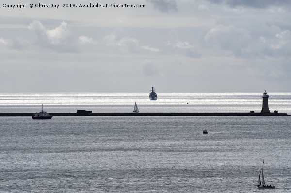 HMS Northumberland heading for Plymouth Sound Picture Board by Chris Day