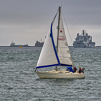 Buy canvas prints of Boats on Plymouth Sound by Chris Day
