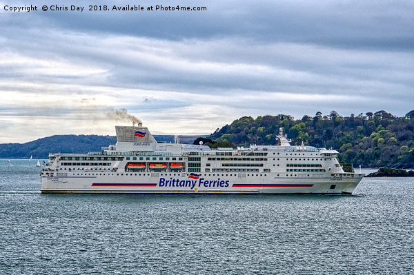 Brittany Ferries Pont Avon Picture Board by Chris Day