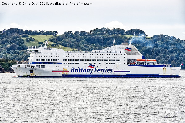 Brittany Ferries Armorique Picture Board by Chris Day