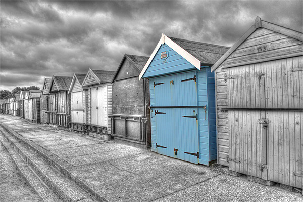 Beach Hut in isolation Picture Board by Chris Day