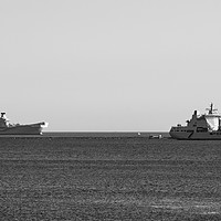 Buy canvas prints of HMS Queen Elizabeth and RFA Tideforce by Chris Day