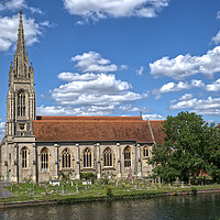 Buy canvas prints of All Saints Church Marlow by Chris Day