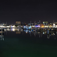 Buy canvas prints of Sutton Harbour Night by Chris Day