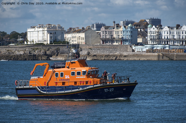 RNLB Volunteer Spirit entering Cattewater Picture Board by Chris Day