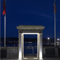 Buy canvas prints of Mayflower Steps Memorial by Chris Day
