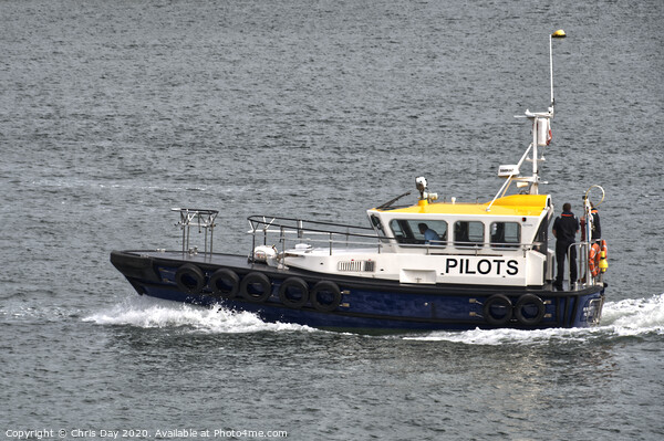 Plymouth Pilot Boat Picture Board by Chris Day