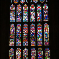Buy canvas prints of Christchurch Priory West Window by Chris Day