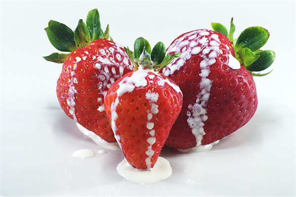 Strawberries and cream Picture Board by Chris Day