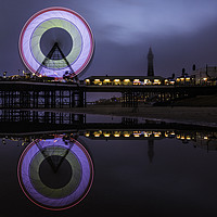 Buy canvas prints of Reflections Central Pier Blackpool by David Kay