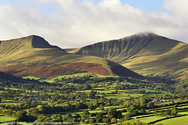 Brecon Beacons Dappled Dawn. Picture Board by Philip Veale
