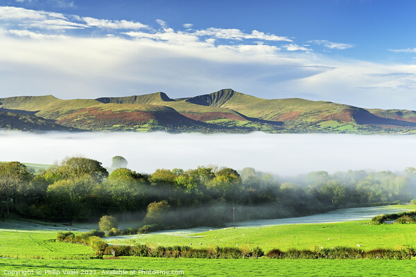 Brecon Beacons Autumn Serenity Picture Board by Philip Veale