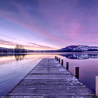 Buy canvas prints of Llangorse Lake Sunrise in Winter. by Philip Veale