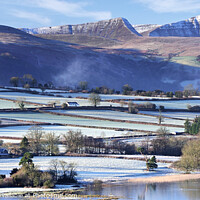 Buy canvas prints of Brecon Beacons Landscape Winter Embrace. by Philip Veale