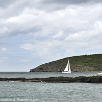 Buy canvas prints of Penmon Lighthouse and Racing Sailboats. by Philip Veale