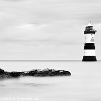 Buy canvas prints of Penmon / Trwyn Du Lighthouse Black and White. by Philip Veale