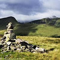 Buy canvas prints of Cloud-Cloaked Peaks of Bannau Brycheiniog. by Philip Veale