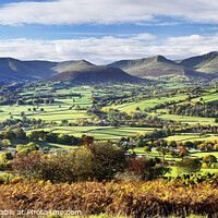 Buy canvas prints of Bannau Brycheiniog Autumn Panoramic. by Philip Veale