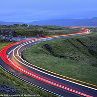 Buy canvas prints of Light Trails on Llangynidr Moors. by Philip Veale