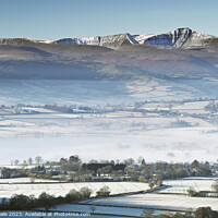 Buy canvas prints of Brecon Beacons and Llangorse Lake on a Winter Day. by Philip Veale