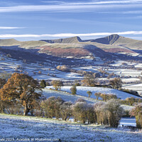 Buy canvas prints of Brecon Beacons in Late Autumn on a Frost Covered Morning. by Philip Veale