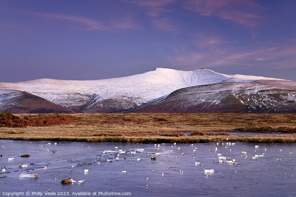 Brecon Beacons Winter Sunset. Picture Board by Philip Veale