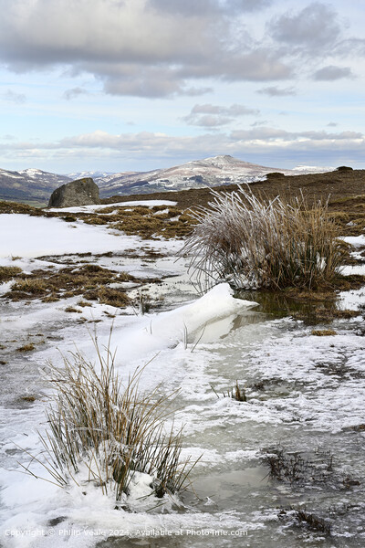 Snowy Llangynidr Moors Landscape Picture Board by Philip Veale