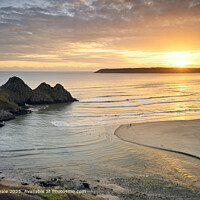 Three Cliffs Bay Sunset