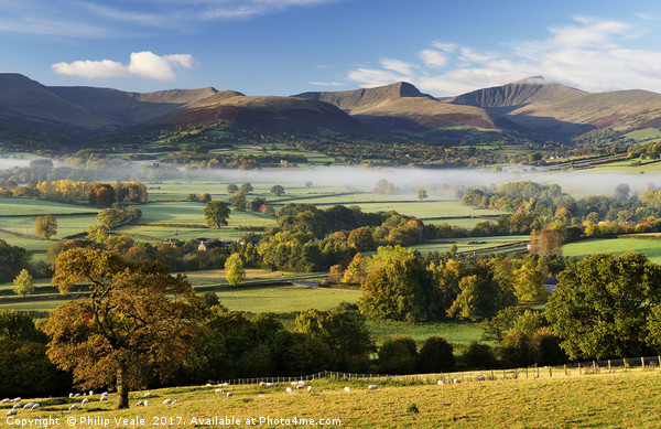 Pen y Fan and Cribyn, The Brecon Beacons. Canvas Print by Philip Veale