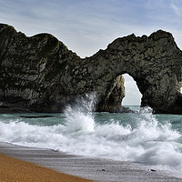 Buy canvas prints of Durdle Door, Jurassic Coast with an incoming tide. by Philip Veale