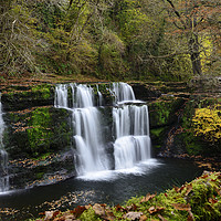 Buy canvas prints of Sgwd y Pannwr on the Afon Mellte in Autumn. by Philip Veale