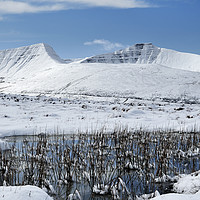 Buy canvas prints of Brecon Beacons Peaks in Winter. by Philip Veale