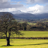 Buy canvas prints of Bannau Brycheiniog Snow Capped Peaks. by Philip Veale