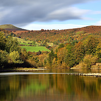 Buy canvas prints of Sugar Loaf and the River Usk in Autumn. by Philip Veale
