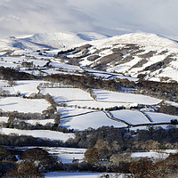 Buy canvas prints of Tor y Foel and Allt Lwyd in Winter. by Philip Veale