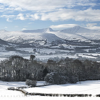 Buy canvas prints of Brecon Beacons Snow Covered Landscape. by Philip Veale