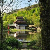 Buy canvas prints of Pagoda at the Festival Park Lake in Ebbw Vale. by Philip Veale
