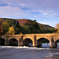 Buy canvas prints of Llanfoist Bridge and Blorenge in Autumn. by Philip Veale
