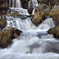 Buy canvas prints of Nant Gwynllyn Waterfalls. by Philip Veale