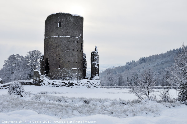 Tretower Castle Winter Wonderland. Picture Board by Philip Veale