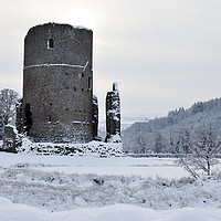 Buy canvas prints of Tretower Castle Winter Wonderland. by Philip Veale